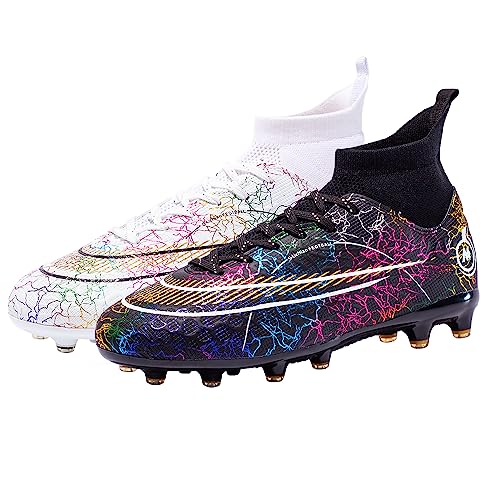 YisiNP Fußballschuhe Footballschuhe Herren Sport Schuhe Jungen High Top Spikes Cleats Turnschuhe von YisiNP