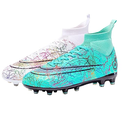 YisiNP Fußballschuhe Footballschuhe Herren Sport Schuhe Jungen High Top Spikes Cleats Turnschuhe von YisiNP