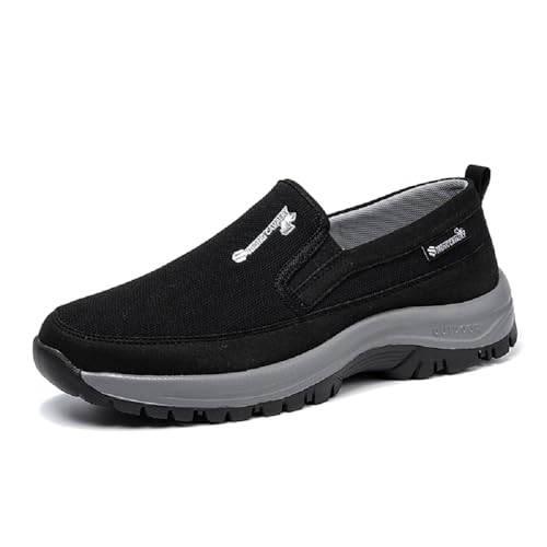 YisiNP Wanderschuhe Herren Orthopädische Schuhe Atmungsaktiv Freizeitschuhe Slip-on rutschfeste Leicht Sportschuhe Stoßdämpfung von YisiNP