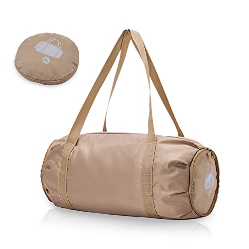 Faltbarer Sport-Turnbeutel mit Nass-Trockentasche, Ultraleichte Reisetasche, Große Kapazität, Seesack, spritzwassergeschützt, Handgepäcktasche, Strand, braun, Modisch von Yitexin