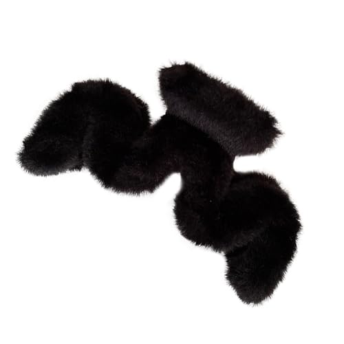 Fuzzy Haarspangen, Plüsch-gewellte Form Klauenclips, Haarschmuck, große Klauenclips für dünnes/mitteldickes Haar, große Haarspangen für Frauen und Mädchen für den täglichen Gebrauch Yiurse von Yiurse