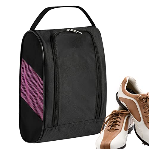 Schuh-Tragetasche, Golfschuhtasche für Herren und Damen, atmungsaktive Golfschuh-Tragetaschen für Golf-Tees, Bälle und Zubehör, perfekt für Sport, Golf, Baseball, Fußball Yiurse, rose, 1 von Yiurse