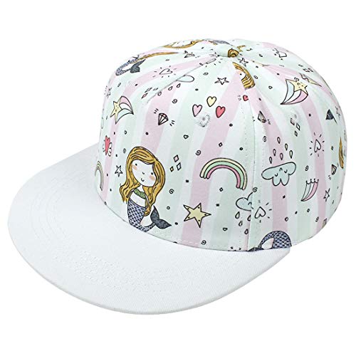 Yixda Baby Kappe Sonnenhut Kinder Hiphop Baseballmütze Junge Mädchen Snapback Cap (4-8 Jahre, Meerjungfrau) von Yixda