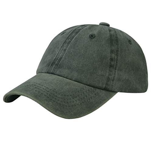Yixda Baby Kids Distresed Washed Schirmmütze Kappe Junge Mädchen Baseball Cap (Armeegrün) von Yixda