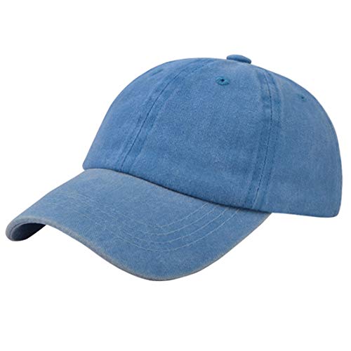 Yixda Baby Kids Distresed Washed Schirmmütze Kappe Junge Mädchen Baseball Cap (Blau) von Yixda