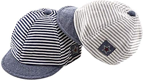 Yixda Baby Kids Schirmmütze Junge Mädchen Sonnenhut Baseball Cap Hut (2St-Grau/Navy) von Yixda