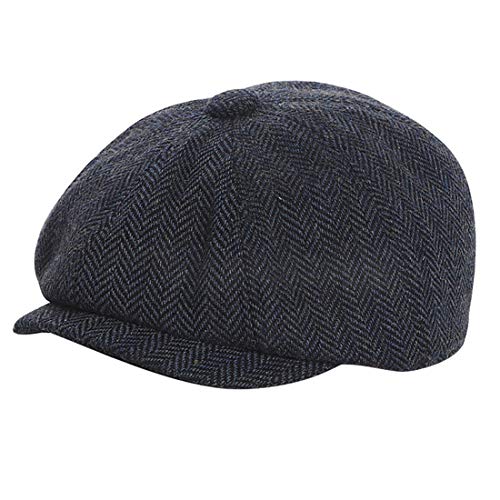 Yixda Baby Kids Schirmmütze Kinder Schiebermütze Newsboy Barett Cap (Navy, 1-4 Jahre) von Yixda