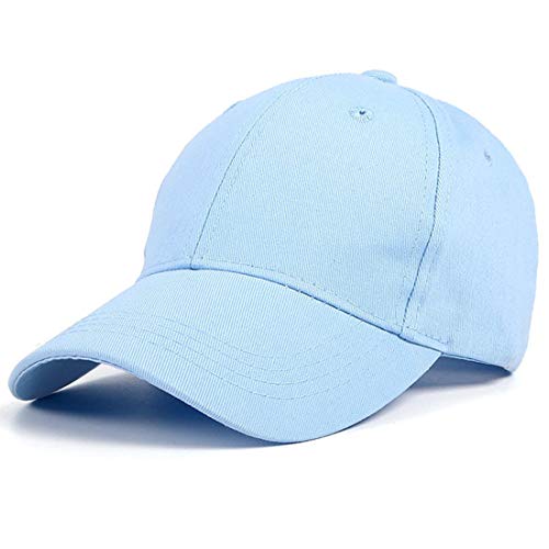 Yixda Baby Kinder Solide Baseball Kappe Junge Mädchen Outdoor Snapback Sport Cap (Hellblau) von Yixda