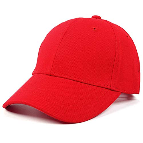 Yixda Baby Kinder Solide Baseball Kappe Junge Mädchen Outdoor Snapback Sport Cap (Rot) von Yixda