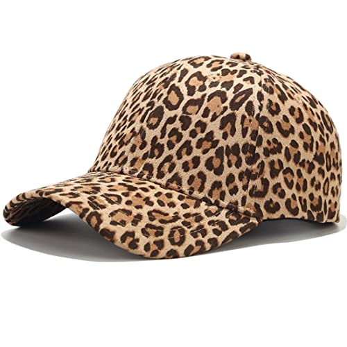 Yixda Baseball Cap Unisex Sonnenhut Baseball Mützen Verstellbar Outdoor Sonnenschutz Kappe (Leopard Khaki) von Yixda