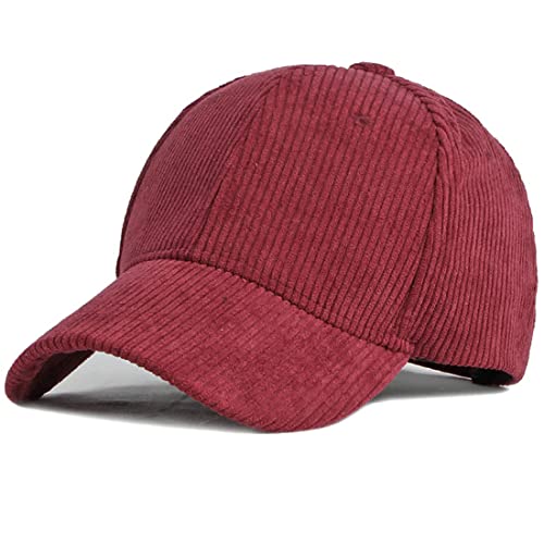 Yixda Classic Baseball Cap Herren Damen Verstellbar Sport Baseballmütze Kappe (Weinrot) von Yixda