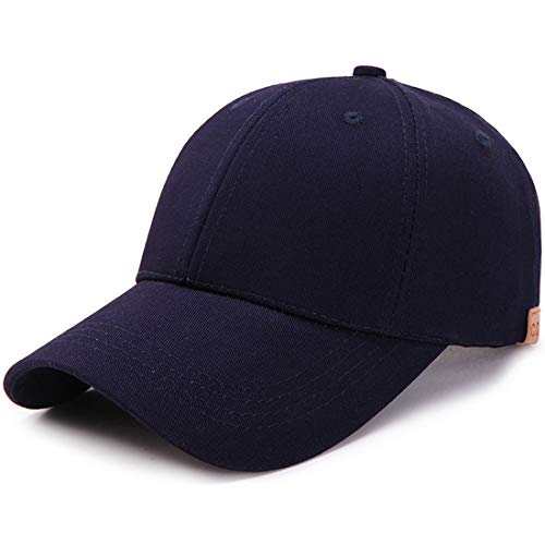 Yixda Dame Baumwolle Sommer Baseball Cap Verstellbar Pferdeschwanz Sport Kappe (Navy) von Yixda