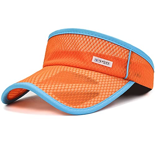 Yixda Kinder Visor Cap Mädchen Jungen Sonnenhut Verstellbare Sport Baseball Kappe Hut (Orange) von Yixda