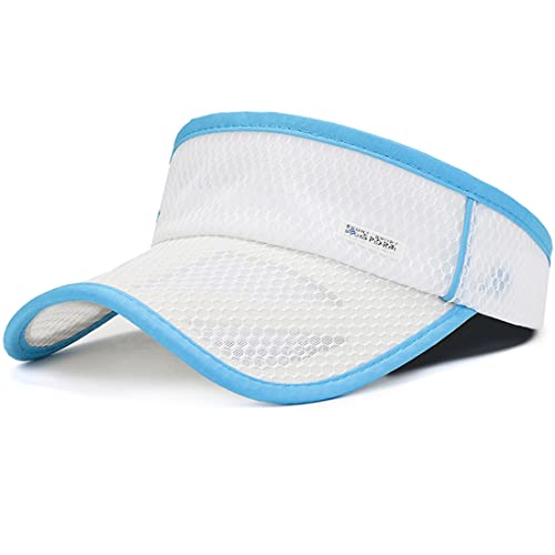 Yixda Kinder Visor Cap Mädchen Jungen Sonnenhut Verstellbare Sport Baseball Kappe Hut (Weiß) von Yixda