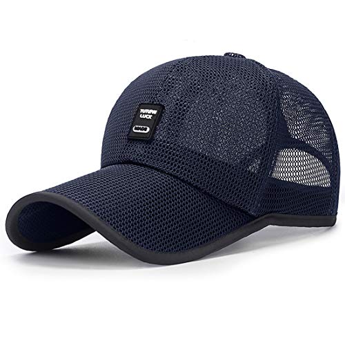 Yixda Sommer Baseball Kappe Basecap Herren Damen Verstellbar Mesh Sport Cap (Navy) von Yixda