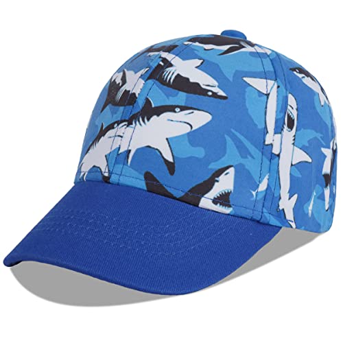 Yixda Unisex Baby Kinder Baseball Kappen Sonnenhut Jungen Mädchen Snapback Baseball Cap (Schwarz Hai, 2-4 Jahre) von Yixda