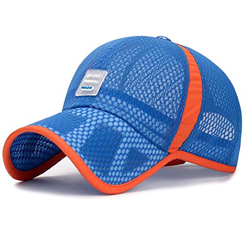 Yixda Unisex Jungen Mädchen Baseball Kappe Mütze Kinder Trucker Mesh Cap (Blau) von Yixda