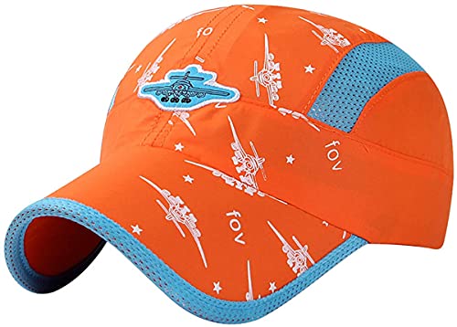 Yixda Unisex Kinder Baseball Kappe Mütze Jungen Mädchen Sonnenschutz Mesh Sport Cap (Orange) von Yixda