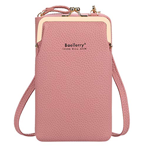 Yixuan Damen Geldbörsen Schultertasche Handy Umhängetasche Handytasche zum Umhängen Handygeldbörse PU Leder Tasche Geldbörse Damen Klein Umhängetasche mit Abnehmbar Schultergurt von Yixuan LLC