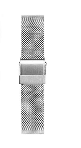 Armband 14 16 18 20 mm Breite Ersatzarmband Edelstahl Uhrenarmband – Schwarz und Silber Metallarmband für Damen und Herren Uhren von Yiyida