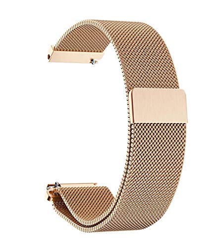 Yiyida Herren Damen Edelstahl Magnet Armbänder Schnellspanner Uhrenarmband 14mm 16mm 18mm 20mm 22mm,Silber Schwarz Gold Rose Gold von Yiyida