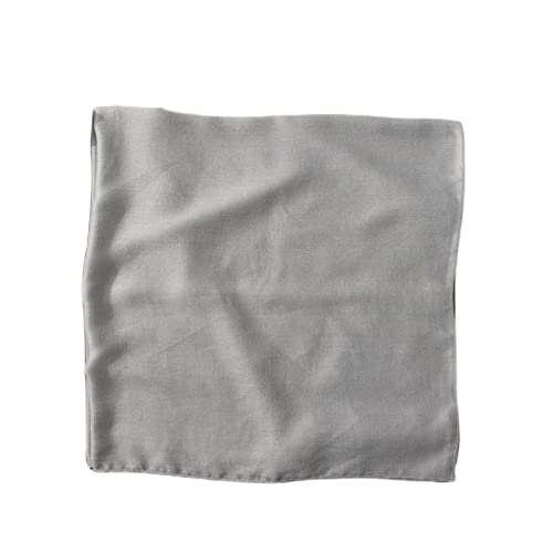 Yizelli 35 x 35 Zoll Quadratischen Schal Einfarbiges Halstuch 90cm Haar Kopftuch für Frauen Mädchen (Grau) von Yizelli