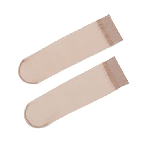 Yizelli 5 Paar Frauen Schiere Nylon Socken Knöchel Hoch 15D Transparent Seidig Kurze Socken für den Sommer (Haut) von Yizelli