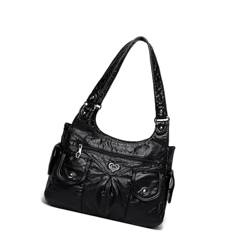 Damen Multi Taschen PU Lederhandtasche Mit Trendiger Punk Nieten Besetzt Styles Arbeiten Umhängetasche Für Verschiedene Anlässe Große Kapazitätsbühne von Yjcnelcr