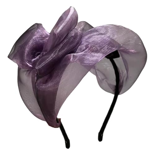 Elegantes Netz-Stirnband mit Schleife, rutschfest, süßes Ballett-Haarband für Cocktail-Partys und formelle Anlässe von Yjcnelcr