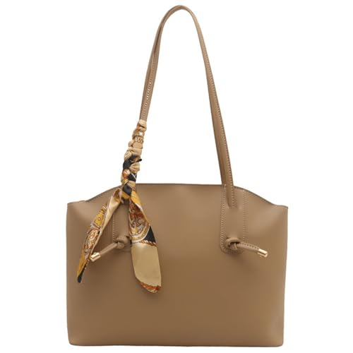 Frauen Umhängetasche Mit Schal Mit Großer Kapazität Achselhaut Einfaches Handtasche All Matching Achselhilfe Damen Pendeln Frauen Lässig Achsel Achsel PU Leder Unterarm Große Kapazität Schulter von Yjcnelcr