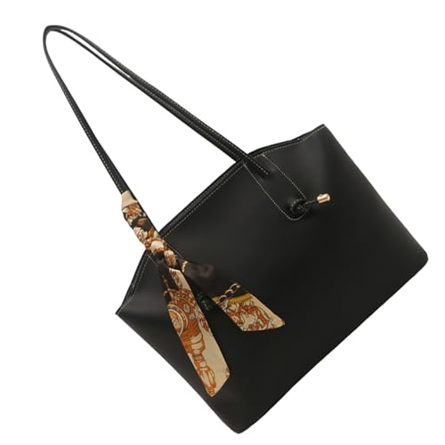 Frauen Umhängetasche Mit Schal Mit Großer Kapazität Achselhaut Einfaches Handtasche All Matching Achselhilfe Damen Pendeln Frauen Lässig Achsel Achsel PU Leder Unterarm Große Kapazität Schulter von Yjcnelcr