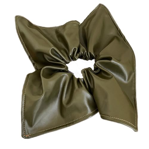 Haargummi aus PU-Leder, elegant, elastisch, für verschiedene Anlässe, für Damen und Teenager, modisches Haarseil, Hochsteckfrisuren, Haarkreise von Yjcnelcr