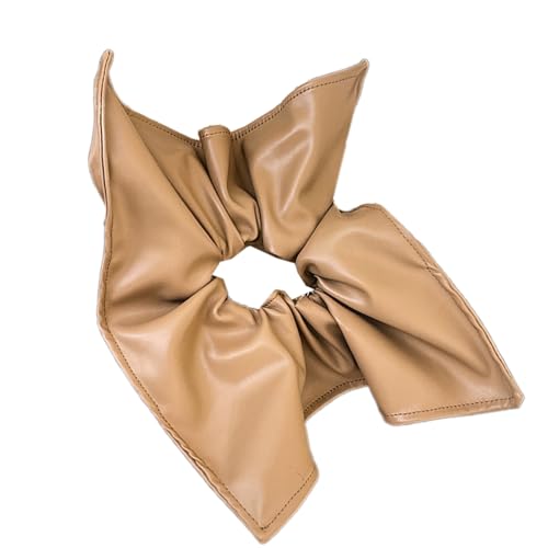 Haargummi aus PU-Leder, elegant, elastisch, für verschiedene Anlässe, für Damen und Teenager, modisches Haarseil, Hochsteckfrisuren, Haarkreise von Yjcnelcr
