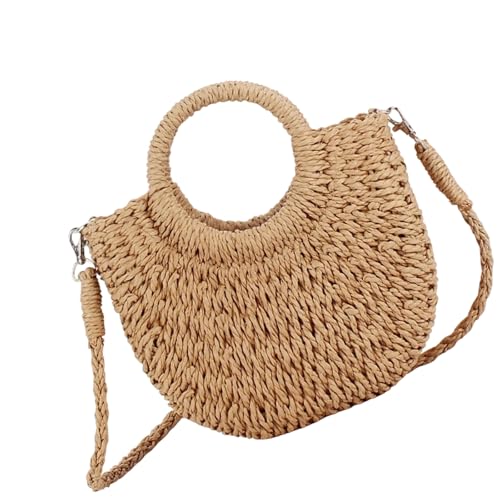 Stylish Damen Strohbag Fashion Schultertasche Drawess Crossbody Taschen Für Lässige Einkäufe Und Den Täglichen Gebrauch Naturstil Frauenbeutel von Yjcnelcr