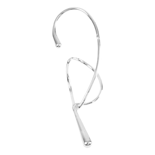 Yjcnelcr 1 x stilvolle, geometrische Ohrknochen-Clip, Dekoration für trendige Frauen, einzigartiges Metall-Twist-Design ohne Piercing, Right ear, Metall von Yjcnelcr