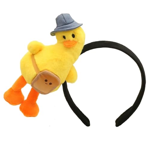 Yjcnelcr Cartoon Plüsch Ente Haarreif Ente Haarband Musik Festival Haarband Party Kopfbedeckung Erwachsene Mädchen Ente Stirnband von Yjcnelcr