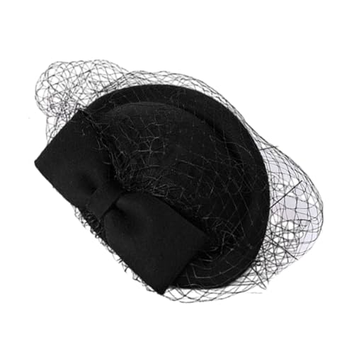 Yjcnelcr Eleganter Fascinator, Hut-Clip, Schleife, handgefertigtes Haar-Accessoire für Damen, Clip, Kopfschmuck, 1920er-Jahre-Trendkunst von Yjcnelcr