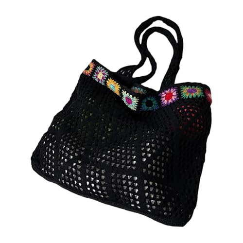 Yjcnelcr Frauen Gestrickte Umhängetasche Lässig Handtasche Stilvolle Achselhöhle Mode Strandurlaub Für Reisependlerinnen Strand Strand Gestrickt Achselstation Stylish Schulter Modehandtasche von Yjcnelcr