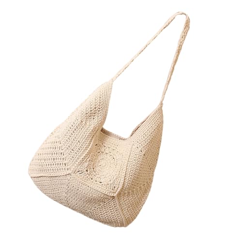 Yjcnelcr Frauen Handtasche Trend Achselbeutel Mode Stroh Schulter Hollow Beach Urlaub Unterarm Für Reisen Urlaub Allzugemische Handtasche Für Frauen Mode Achselhöhle Strandstroh von Yjcnelcr