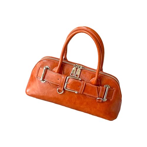 Yjcnelcr Frauen PU Leder Umhängetasche Stilvoller Bowling Top Handtasche All Matching Crossbody Einkauf Für Tägliche Frauen Schulter Trend Crossbody Messenger PU Leder Handtasche Bowling von Yjcnelcr