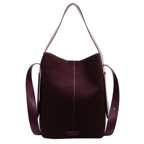 Yjcnelcr Große Kapazität PU Umhängetasche Für Frauen Eimerbeutel Mit Verstellbarem Riemen Modische Crossbody Geldbörse Satchel Handtasche Mode Umhängetasche von Yjcnelcr