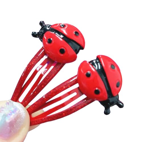Yjcnelcr Haarspangen, niedliche rote Marienkäfer-Form, Haarspange, Haarschmuck, für Damen, Mädchen, Weihnachten, Halloween, Anti-Rutsch-Tiaras, Haarschmuck für Damen und Mädchen von Yjcnelcr