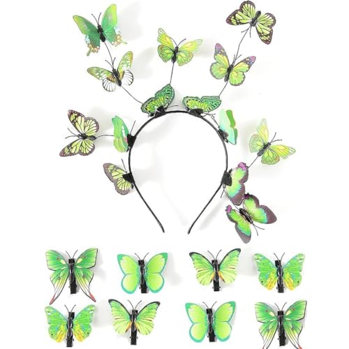 Yjcnelcr Haarspangen für Damen, elegantes 3D-Schmetterlings-Stirnband, Frühlingskopfschmuck, Bühnendekoration, Tanzparty, Haarnadeln, Haarspangen, Haarschmuck für Damen und Mädchen Yjcnelcr Haarspangen für Damen, elegantes 3D-Schmetterlings-Stirnband, Frühlingskopfschmuck, Bühnendekoration, Tanzparty, Haarnadeln, Haarspangen, Haarschmuck für Damen und Mädchen von Yjcnelcr