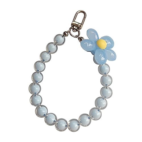 Yjcnelcr Handgefertigtes Armband mit Acrylperlen, Handarbeit, Handykette, Acryl-Textur, Handy-Schmuck für Taschen, Acryl von Yjcnelcr