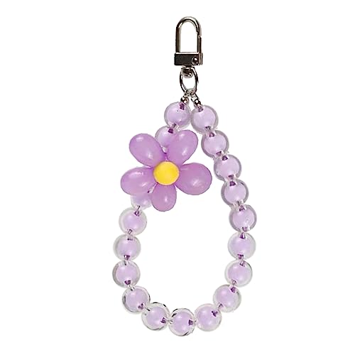 Yjcnelcr Handgefertigtes Armband mit Acrylperlen, Handarbeit, Handykette, Acryl-Textur, Handy-Schmuck für Taschen, Acryl von Yjcnelcr