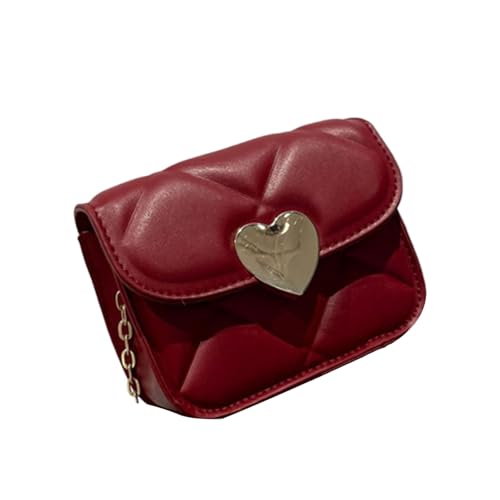 Yjcnelcr Mode Kleine Crossbody Taschen PU Leder Satchel Gestackte Umhängetasche Mit Kettenriemen Für Frauen Und Mädchen Stilvolle Crossbody Tasche von Yjcnelcr