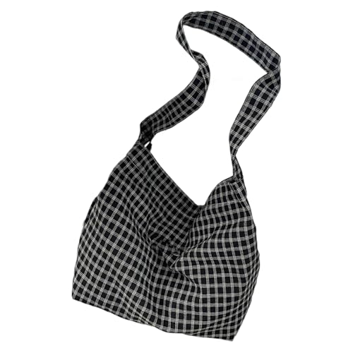 Yjcnelcr Polyester Crossbody Bag Casual Gitter Design Umhängetaschen Mit Innerer Taschenorganisation Für Frauen Mädchen Modische Gitterdesign Umhängetasche von Yjcnelcr