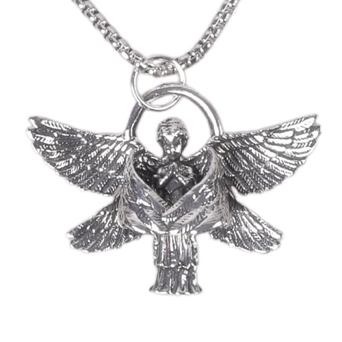 Yjcnelcr Seraphim Anhänger Halskette Lange Kette Schlüsselbein Kette Männer und Frauen Paare Kreative Geschenke Valentinstag Yjcnelcr Seraphim Anhänger Halskette Lange Kette Schlüsselbein Kette Männer und Frauen Paare Kreative Geschenke Valentinstag von Yjcnelcr