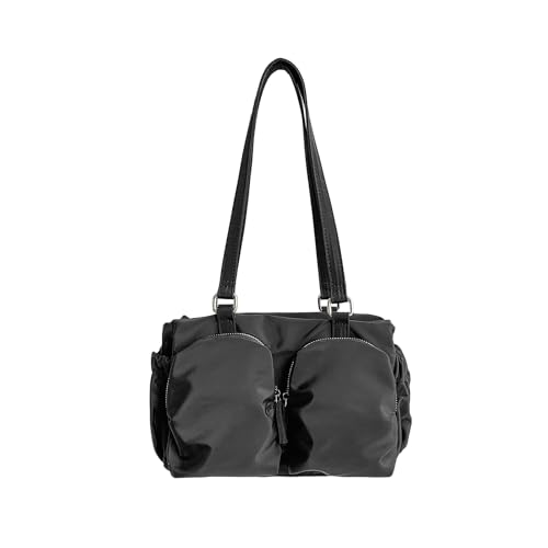 Yjcnelcr Stilvolle Achselhöhlen Tasche Für Frauen Mädchen Trendy Pendeln Mehrpockets Schulter Nylon Achselstab von Yjcnelcr