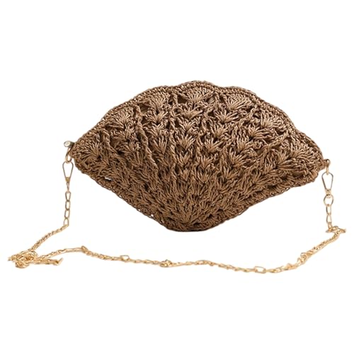 Yjcnelcr Strohklumpen Handtaschen Frauen Gewebt Clutches Geldbörse Handtasche Stroh Schulter Crossbody Summers Strand Mit Schultergurt Sommerstrand von Yjcnelcr